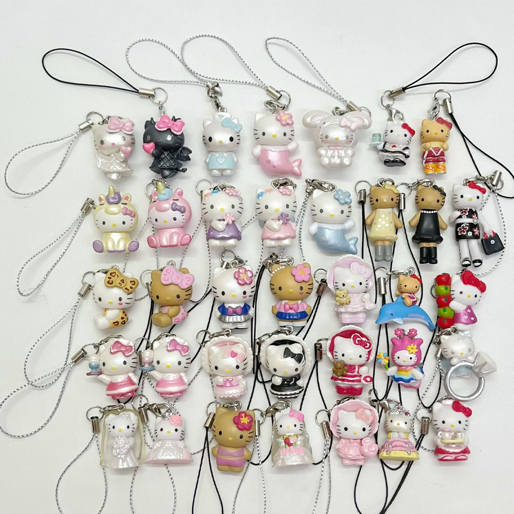 Phone Accessories Charms - Joli porte-clés 3D Hello Kitty, breloque